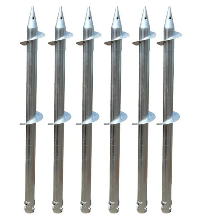 Galvanized Post Anchor Spiral Pile Helical Piles Galvanized Post Anchor Spiral Pile Helical Piles